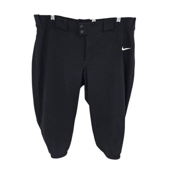 Nike vaper select black softball pants 3 quarter leg breathable AV6642 womens XL - Picture 1 of 10